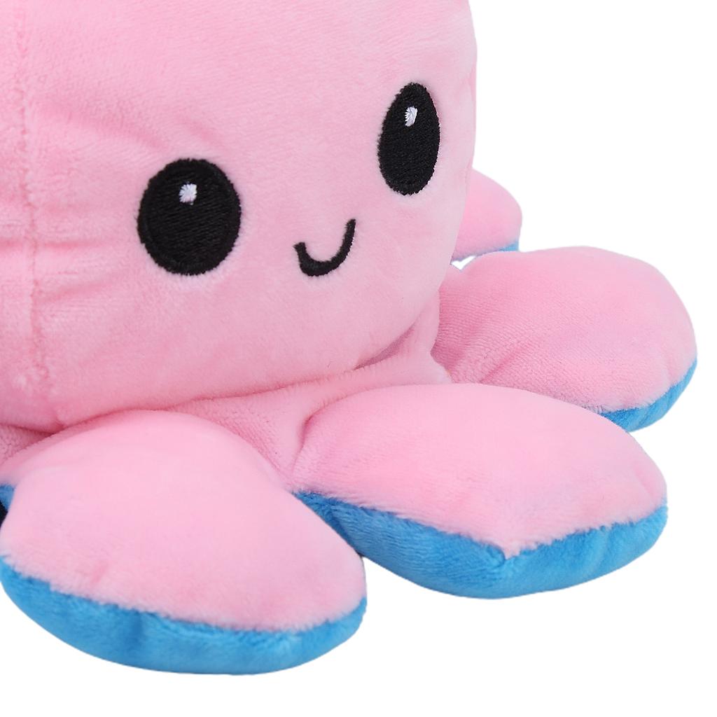 Kids Octopus Plush Toy Cute DoubleSided Flip Squid Stuffed Doll Children Baby Toys(PinkBlue )