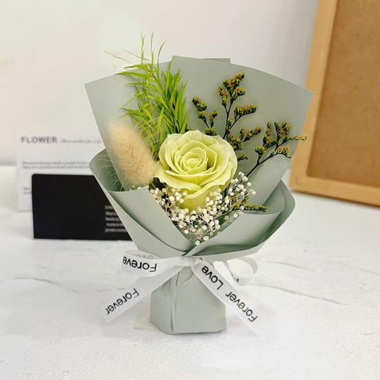 Eternal Rose Flower Mini Aromatherapy Soap Rose Bouquet Artificial Flower Arrangement Romantic Scented Flower Gift for Women Mom Wife Best Friend