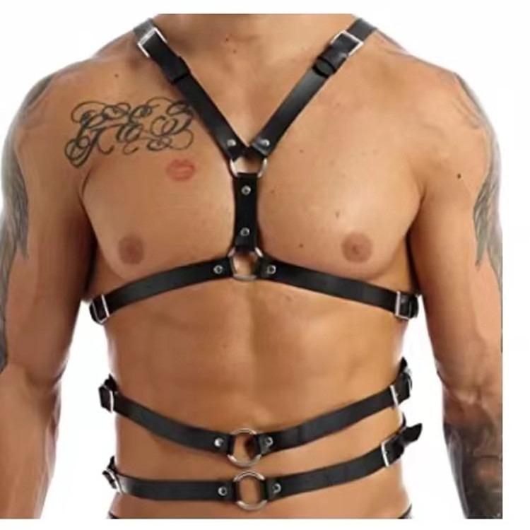 Sexy Men'S Shoulder Strap Punk Bondage Strap Belt Unisex Performance Jewelry Trend Waist Chain