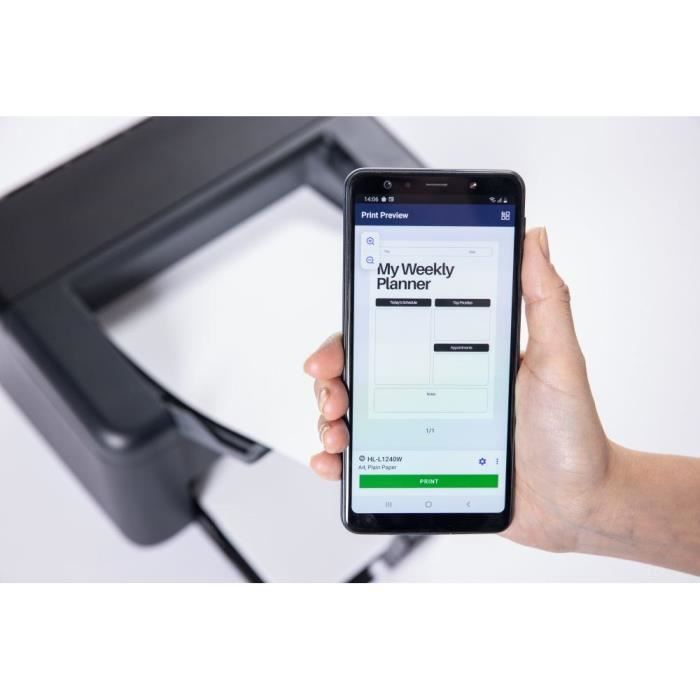 Imprimante monofonction - BROTHER - HL-L1240W - Monochrome - Wi-Fi &amp; Wi-Fi Direct - A4