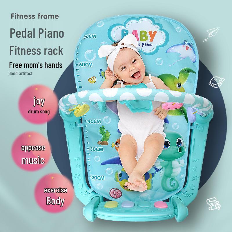 Baby Pedal Piano Gym: Early Education Crawling Mat for Newborns