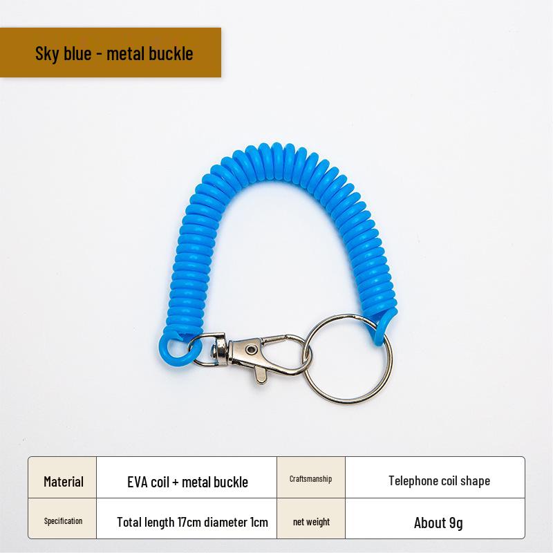 Spring Buckle Keychain Cord – Anti-Lost Outdoor Strap with Bag Holder