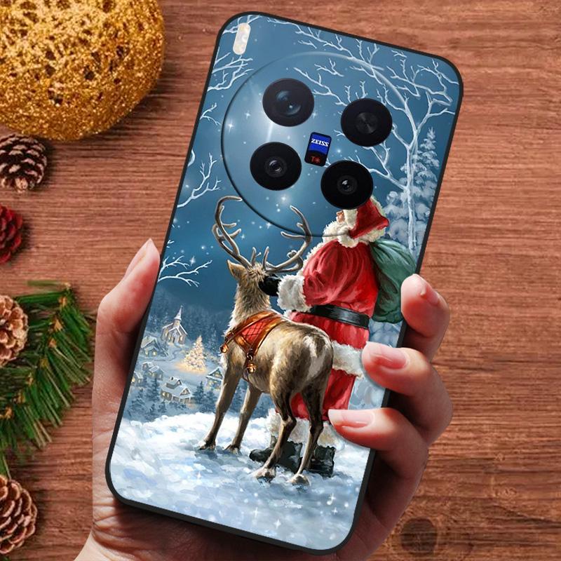 Christmas Painted Cover For Vivo X300 Pro Case V2502A Silicone Soft Phone Cover For Vivo X300 5G V2509A Capa 2025 New Fundas
