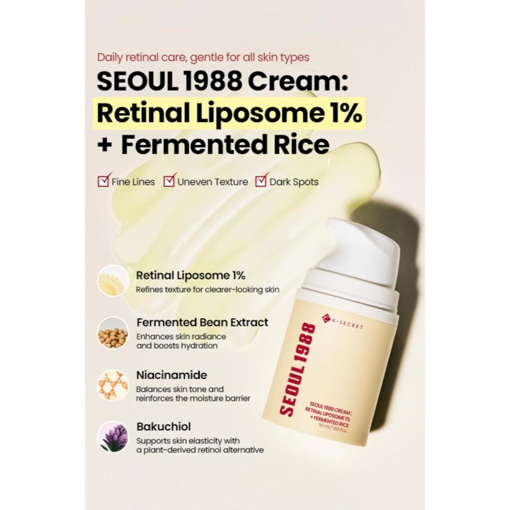 K-SECRET Soul 1988 krém : Retinol Liposom 1% + Fermentovaná rýže 50ml