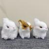 4pcs/1pc Easter Bunny Art Sculpture - Imitation Plush Desktop Ornament | Museum Collection Grade Adult Interior Decoration