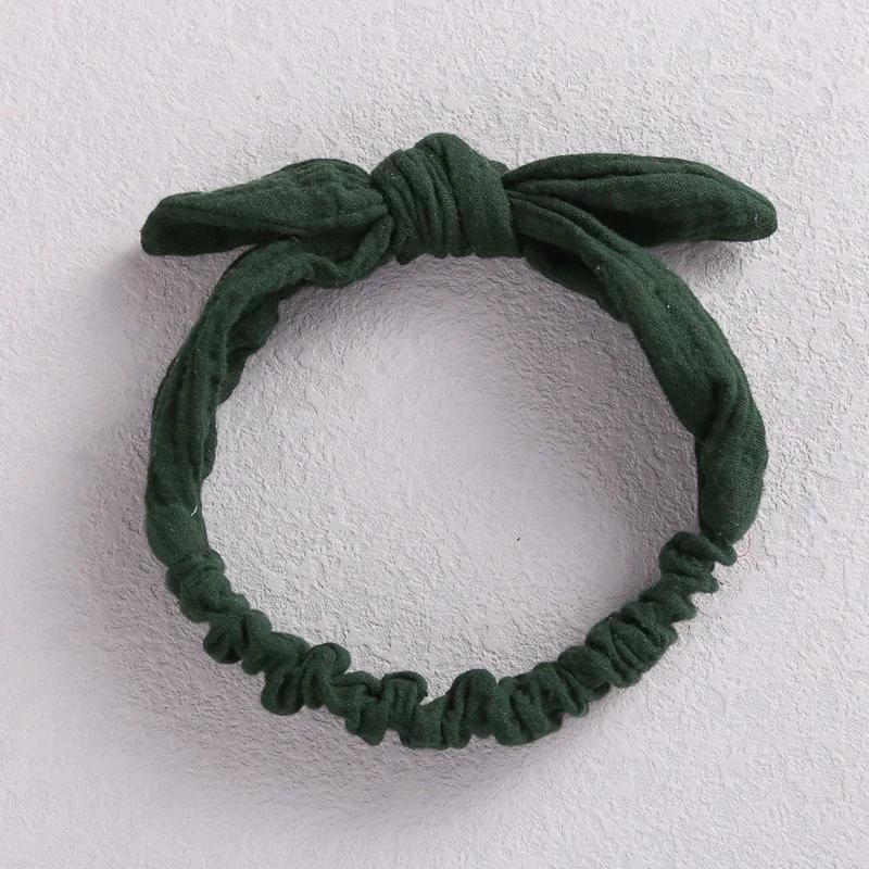 Baby Elastic Hair Bands Girl Headband Cotton Linen Kids Headwear Knot Hair Accessories Toddler Rabbit Ear Turban Playa Ties Soft