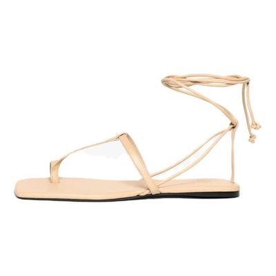 Comfortable Minimalist One Strap Sandals Women Sandals Beige 14601410102