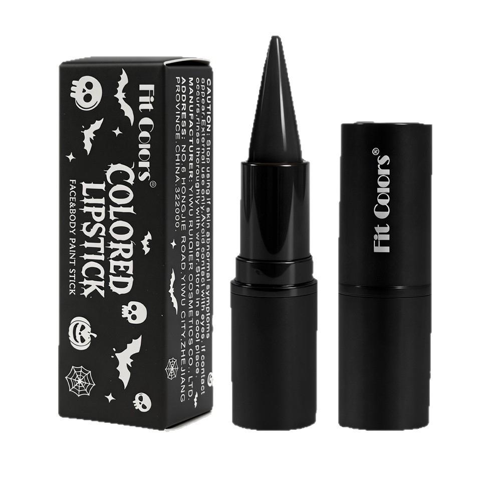 Matte Punk Black Lipstick Waterproof Long Lasting Lip Gloss Face Body Painting Gothic Dark Makeup Party Halloween Cosplay Makeup