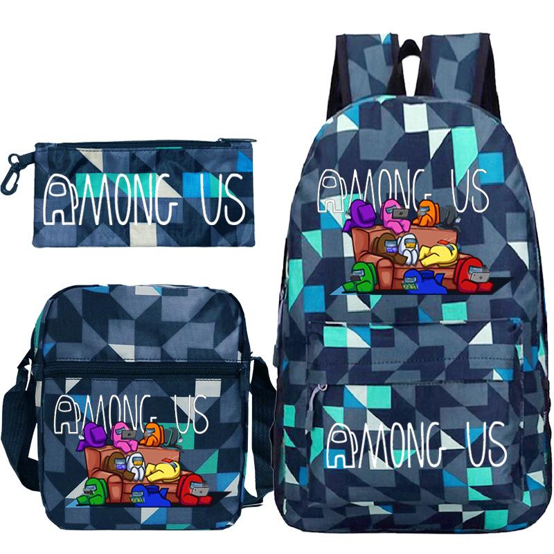 Game Merchandise Printed Schoolbag Three-Piece Backpack Set Three-piece set