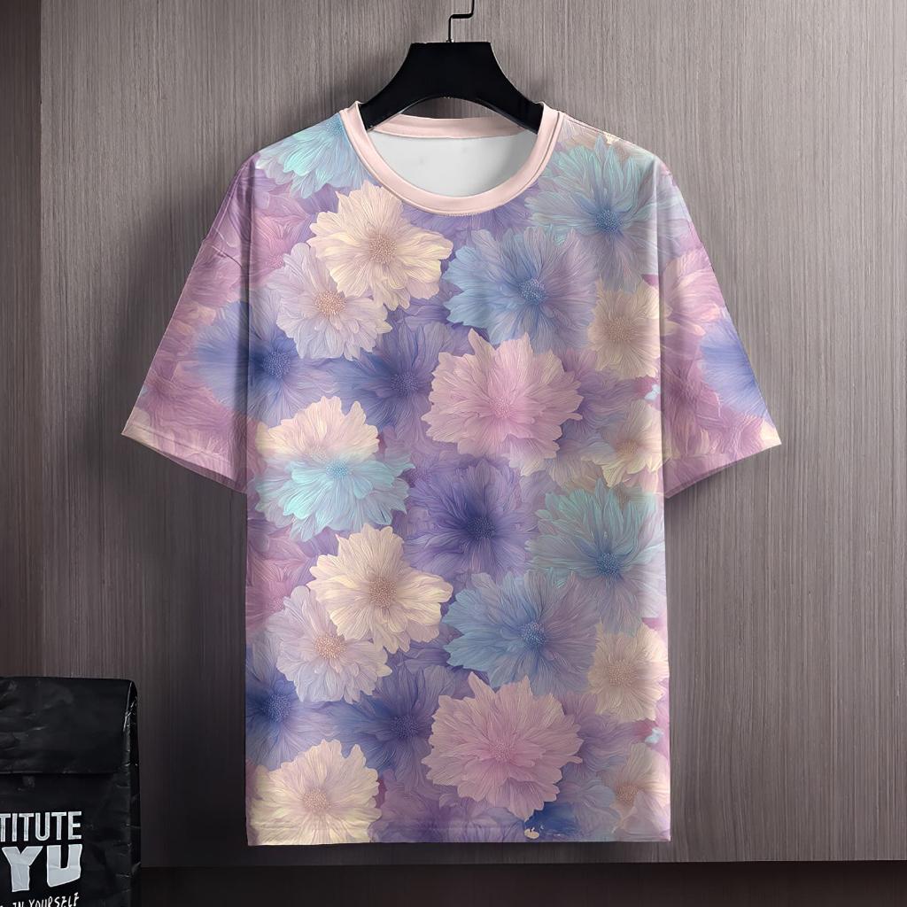 New 2026 Fashion Floral Print T-Shirt - Perfect for Couples This Valentine’s Day!