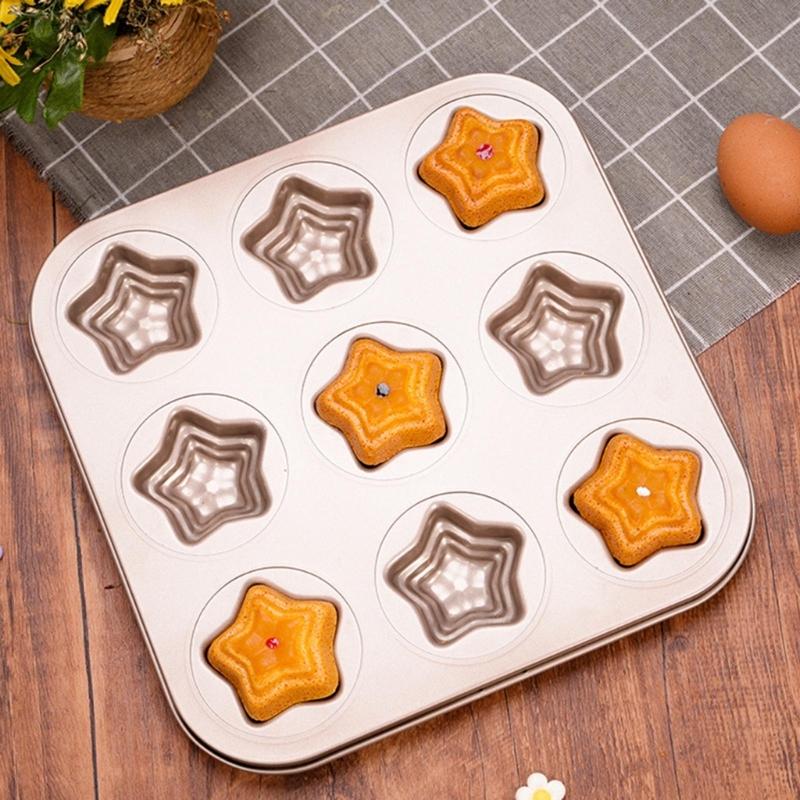 Kuchenform Leicht zu reinigen Dessert Backformen Sternförmiges Kohlenstahlmaterial Kuchenformen Geschenk für Backbegeisterte