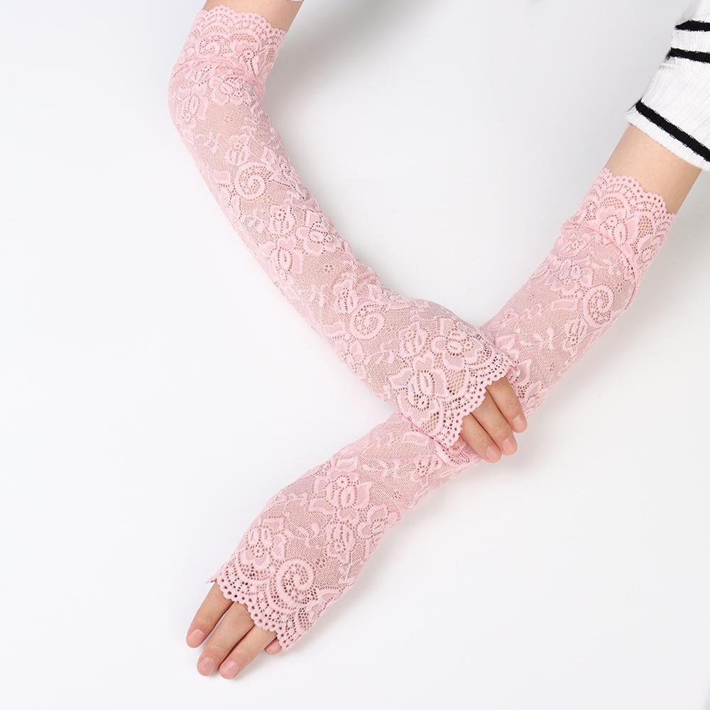 UV Protection Summer Sunscreen Arm Sleeve Mittens Arm Cover Ice Arm Cuffs Fingerless Driving Gloves