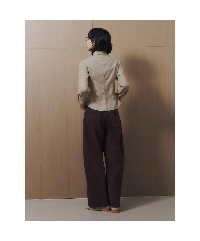 8SECONDS Garment-Dyed Curved Tabe Pants Brown