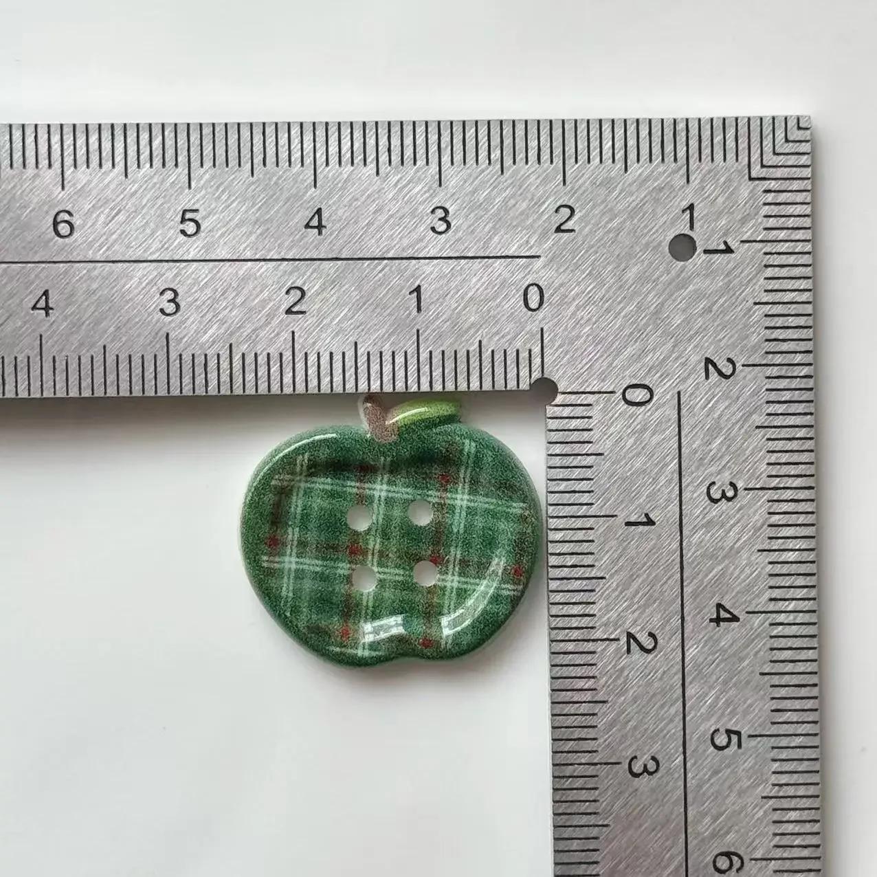 

10 шт. милые маленькие свежие клетчатые пуговицы милая девочка юбка свитер пальто DIY Deco женская детская одежда швейные принадлежности зелёный