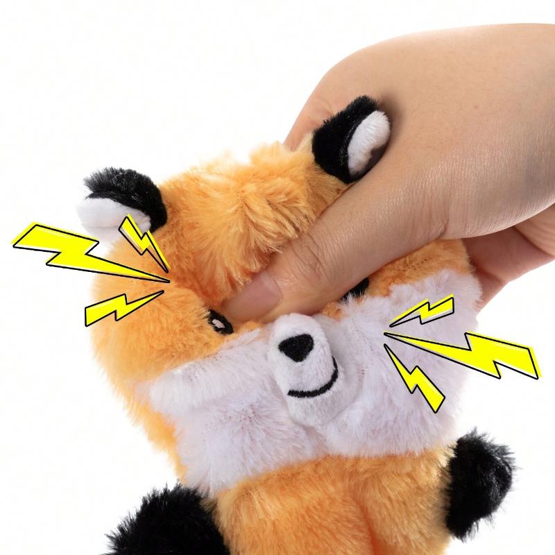 1pc Pet Plush Squeaky Toy, Raccoon & Squirrel Shaped Chew Toy, Durable Dog/Cat Teething And Biting Toy For Self-Play And Training