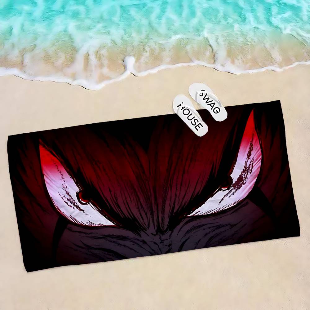 Devilman Crybaby Anime Bath Towel Microfiber Soft Water Absorbing Breathable For Girl Kids Decorative Cartoon Beach Towel