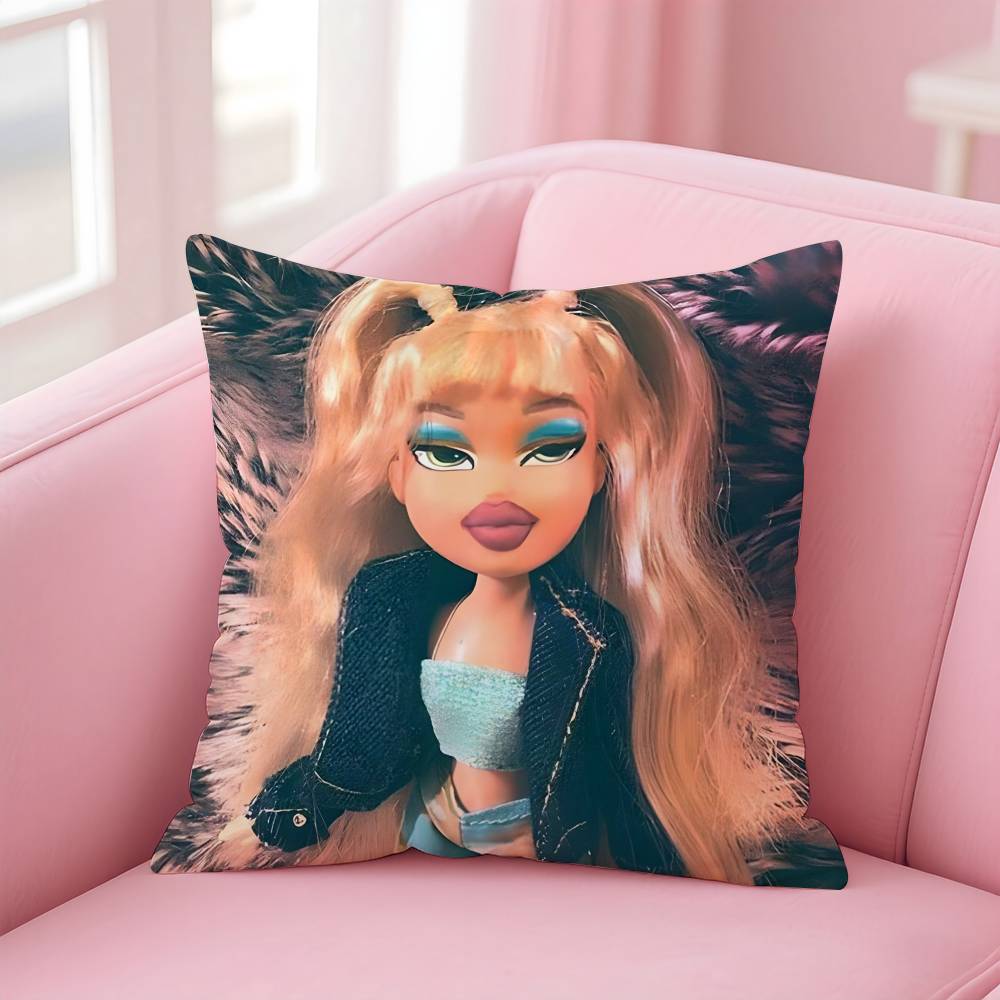 B-BratzZ Fashion m-Mask g-Girl Pillow Case Pattern Printing Pillowcase Living Room Sofa Cushion Cover Bedroom Room Decor