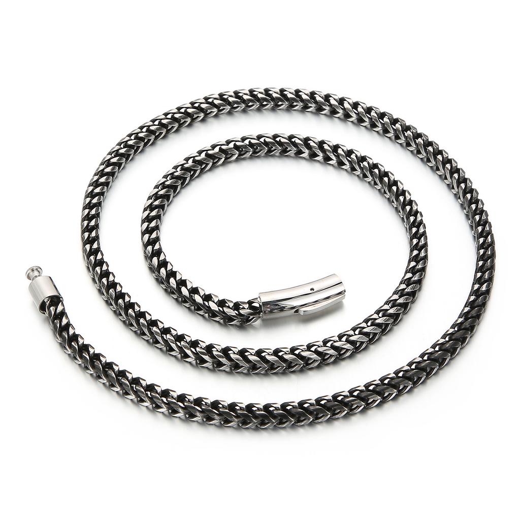 4mm Width Stainless Steel 68cm Whip Chain Cool Necklace Men Link Chain Biker Jewelry Accessories