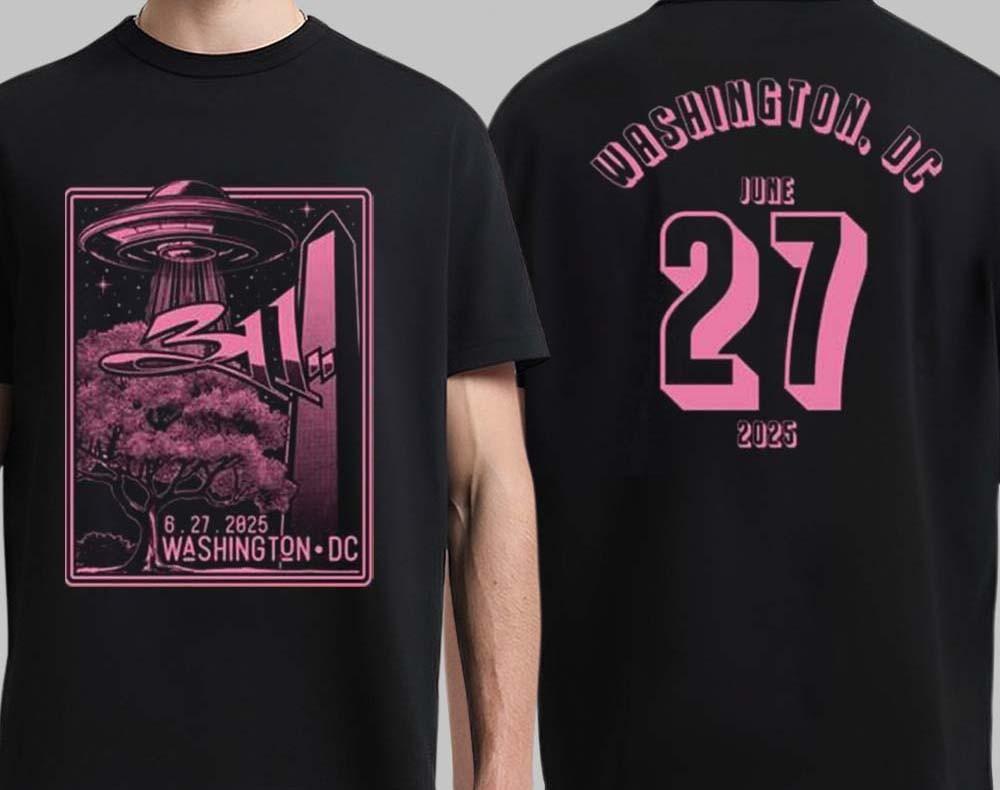 311 Band Washington DC Tour Heavy Cotton Black All Size Shirt TT615 Unisex T-Shirt XL