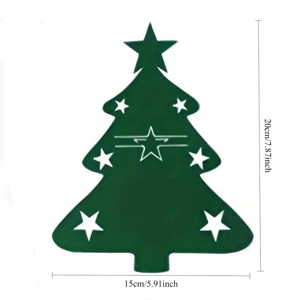 Weihnachtsbaum Besteckhalter Filz Gabel Löffel Tasche Set Festlicher Besteckorganisator für Weihnachtsessen Party Tischdekoration