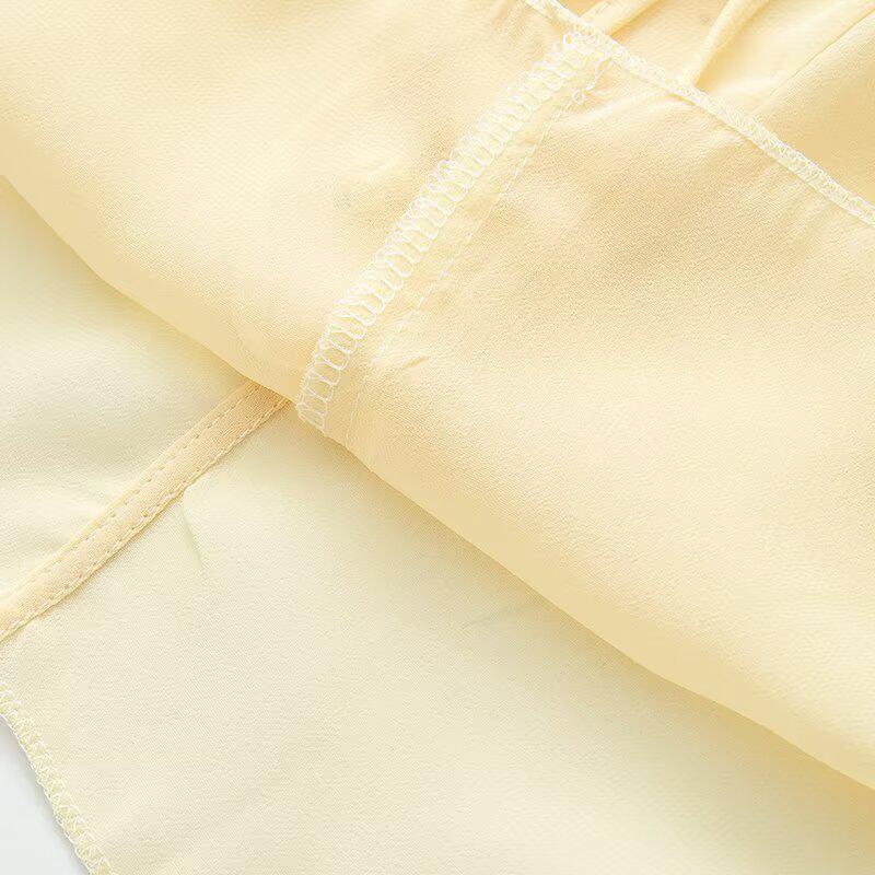European & American Women's V-Neck Tie-Waist Fashion Casual Shirt
