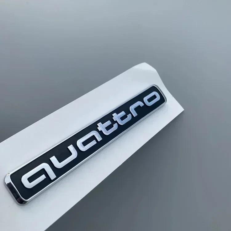 2026 Hot 1pc 3D ABS Car Styling Quattro Badge Emblem Rear Trunk Decor Sticker Decals For Gwjd8 Quattro A4 A5 Q5 A1 Q7 B6 B8 B7 B9 B5 A3 8P