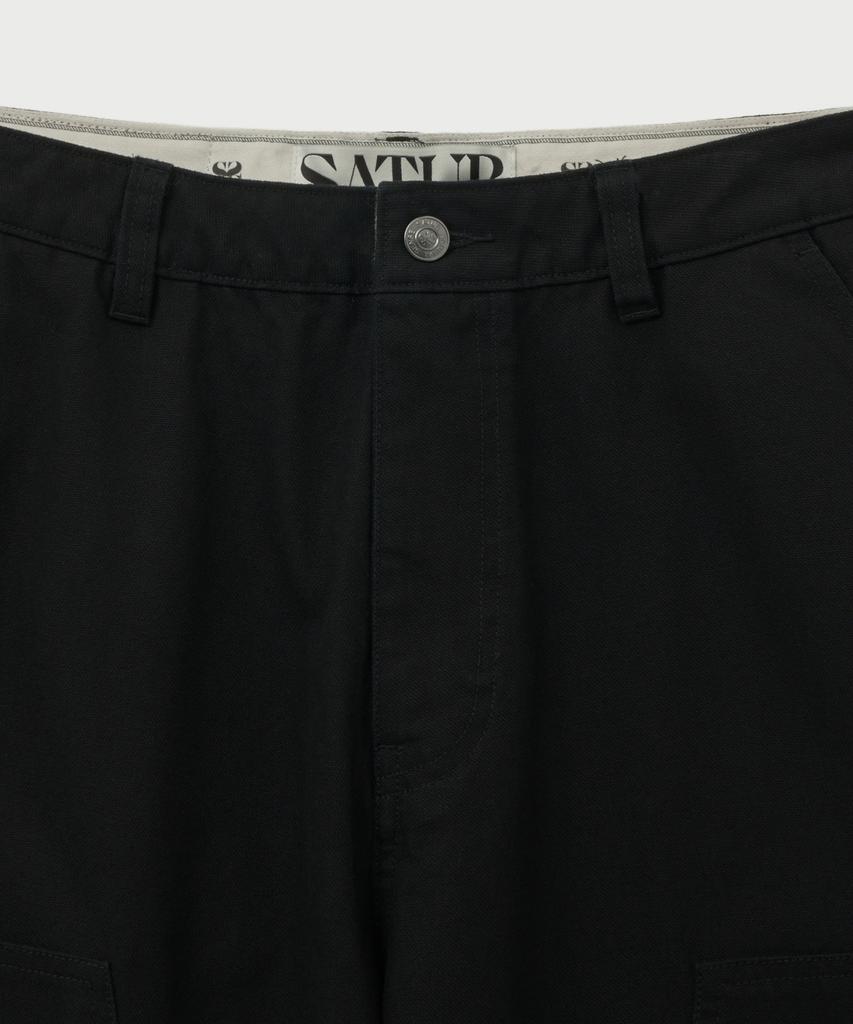 Seteo Double Knee Carpenter Pants Black