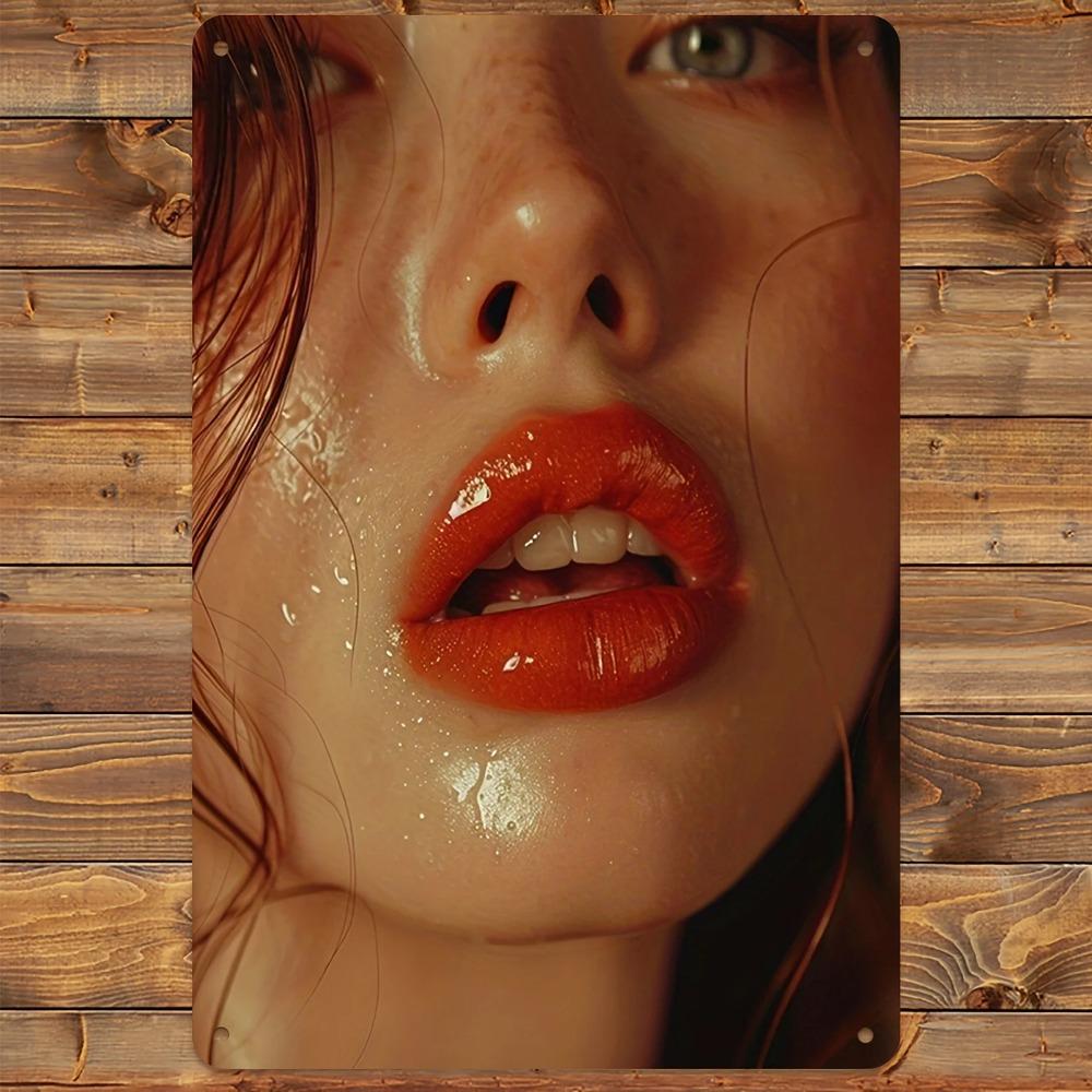 

Aluminum 2D Wall Art Sign 8x12 Inch Female Figure Home Decor for Living Room Bedroom Christmas Gift 20x30cm