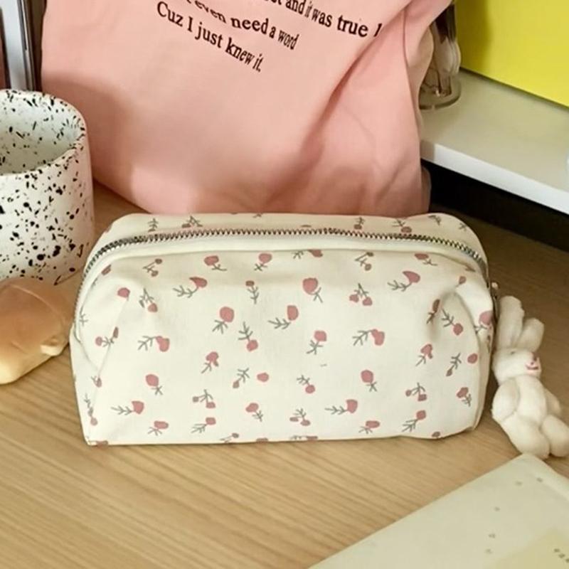 1 Stück Mädchen Federmäppchen mit großer Kapazität Cartoon Blumenmuster Stifteetui Multifunktionaler Organizer Schüler Schreibwaren