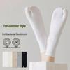 Women's Velvet Mid-Calf Flip-Flop Socks - Summer Thin Split-Toe Design