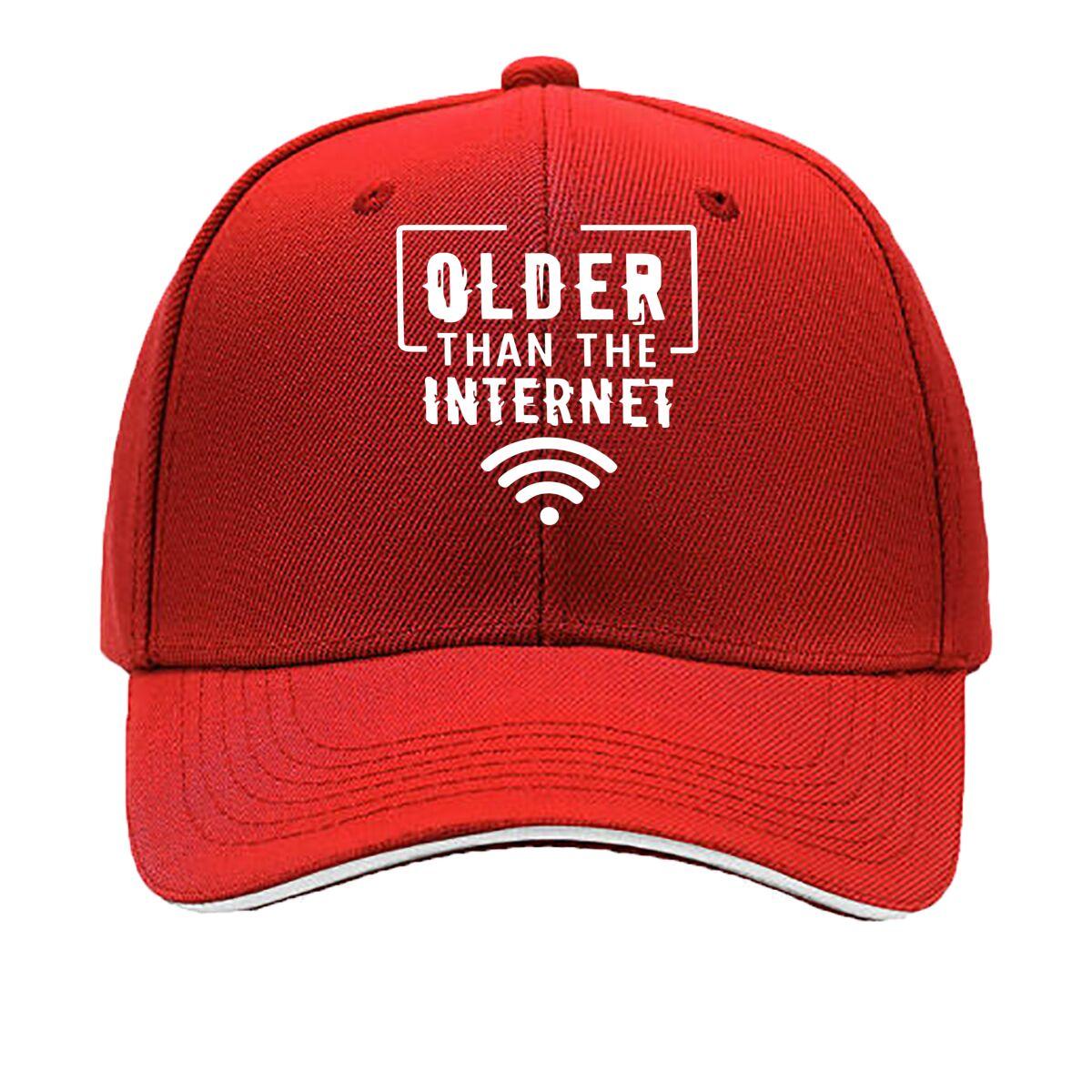 UnisexS Vintage s Retro Baseball with Older Than The Internet s Nostalgia Print Adjustable Sandwich Baseball Cap One Size