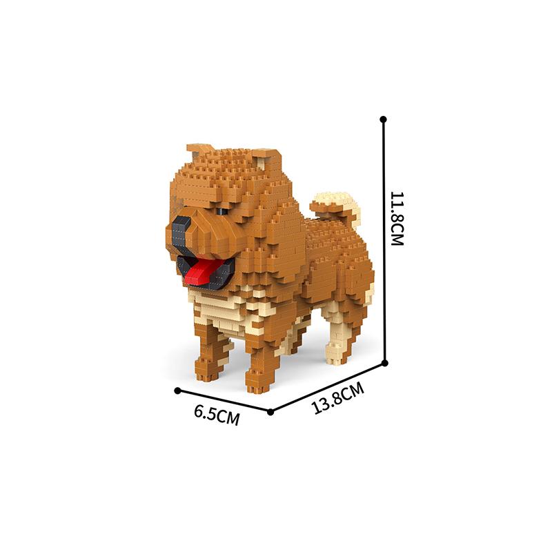 Cartoon Animal Building Blocks Creative Pet Dog Assembly Toy Diy Educational Puzzle Parent-Child Interactive Toy Gifts