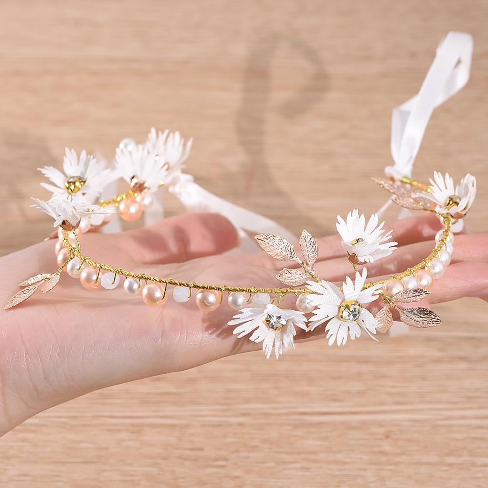 1 x Hochzeits-Blumenkranz-Stirnband