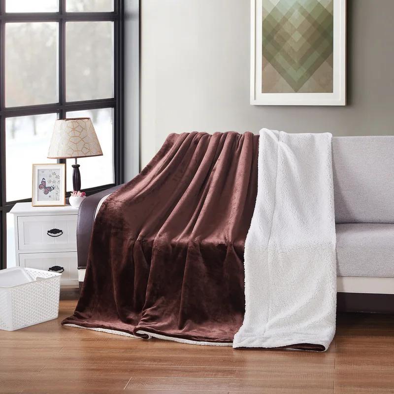 Wool Throw Blanket Keep Warm Winter Bed Blankets Double Sided Queen Duvet Cover Camping Double Bed Cover Bedspread On The Bed