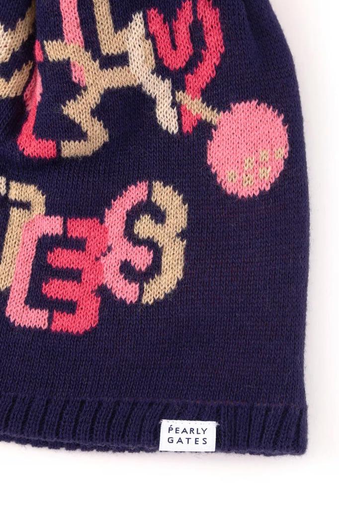 Unisex knit cap logo Hat Golf FR [Pearly Gates] (chain pattern) / / 053-4287011 121_Navy