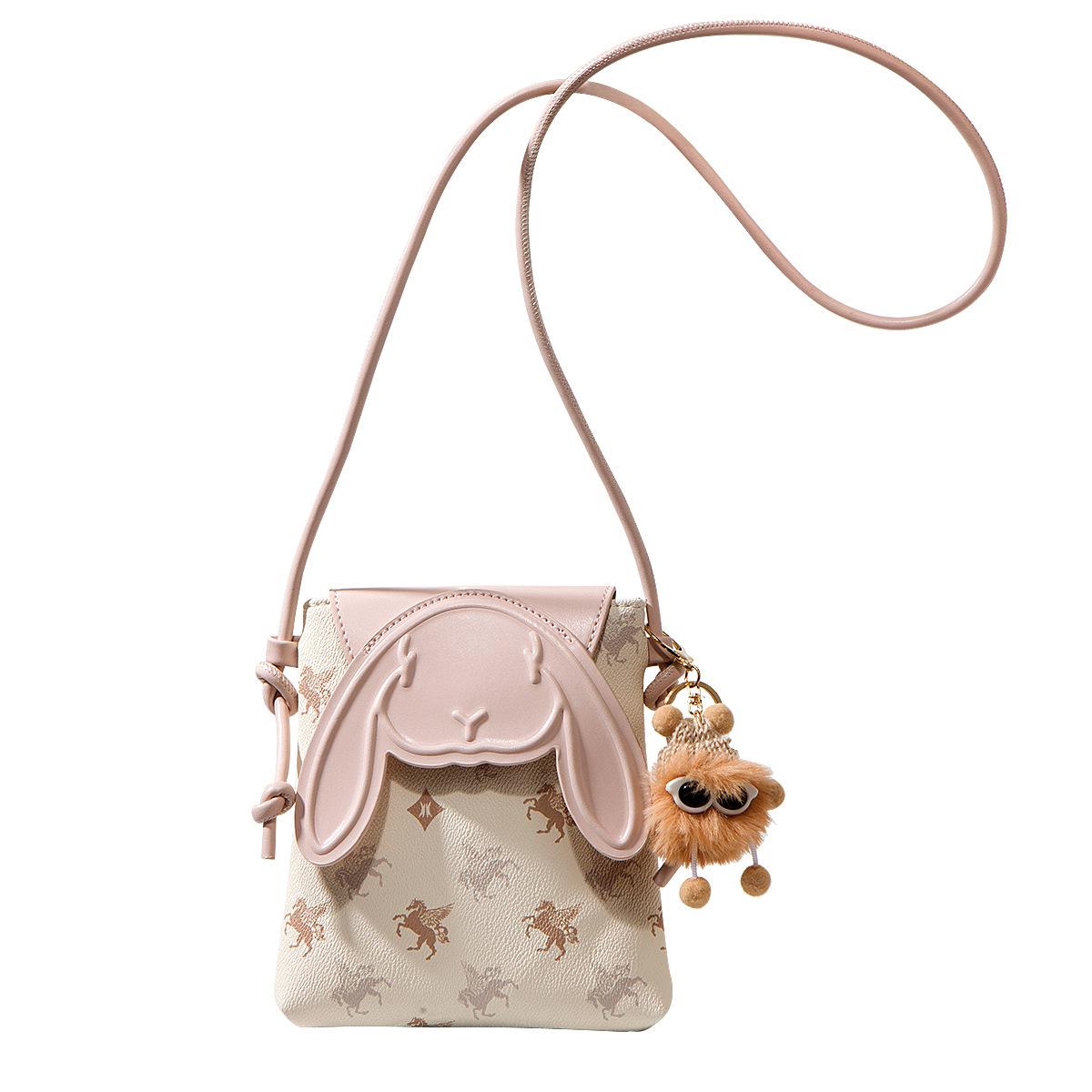 

Summer new fashionable exquisite printed small bag niche high-end single shoulder crossbody women s mobile phone bag розовый