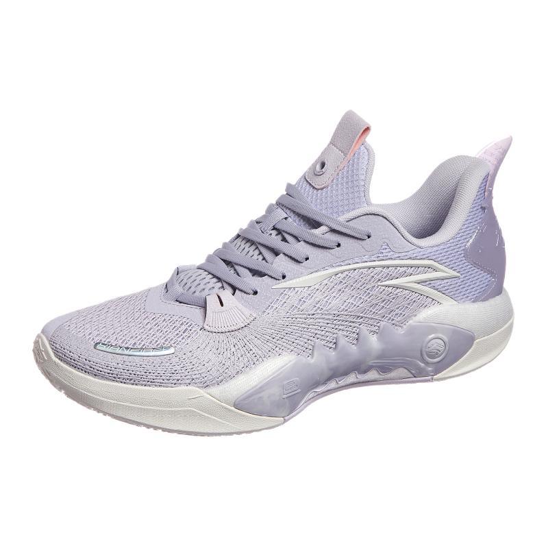 ANTA Basketball Shoes Men s Low top Gray Purple Sneakers 112411606-4 44.5