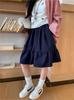 Plus-Size Retro A-line Elastic Waist Summer Skirt for Women