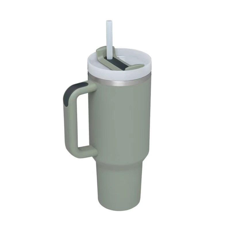 40oz Stainless Steel Insulated Giant Cup with Straw – Portable Ice Buster for Car