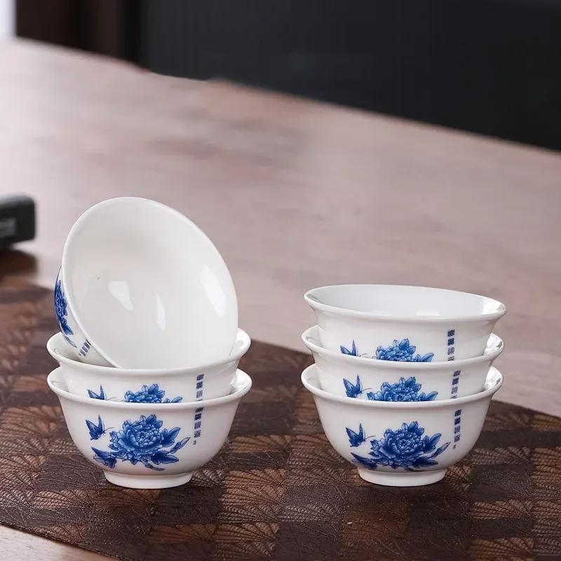 6Pcs/set Hand-painted Landscape Painting Teacup Chinese Teaware Supplies Handmade Boutique Master Cup Tea Ceremony Accessories