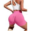 Women's Sport Shorts Push-Up Scrunch Lifting Butt High Waist Black S 884 Pink