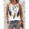 New Ethnic Style Tank Tops Dream Catcher 3D Print Women O-Neck Elegant Vest Off Shoulder Y2k Sleeveless Camisole Woman Clothing