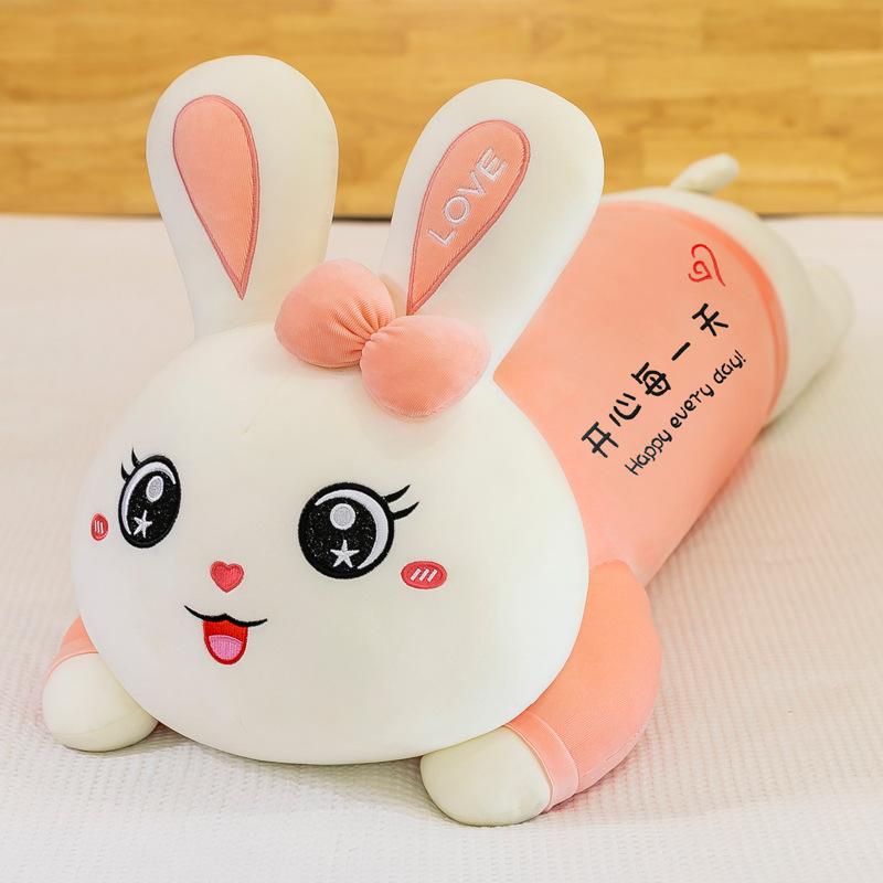 Papa Rabbit Plush Toy Sleeping Pillow Cute Long Strip Bed Children Girl Birthday Gift Doll Doll