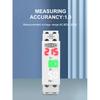 Din Rail 3in1 Single Phase Ampere Voltage Frequency Meter AC 0-99Hz 100A Voltmeter Indicator LED Digital Display 110V 230V TOMZN