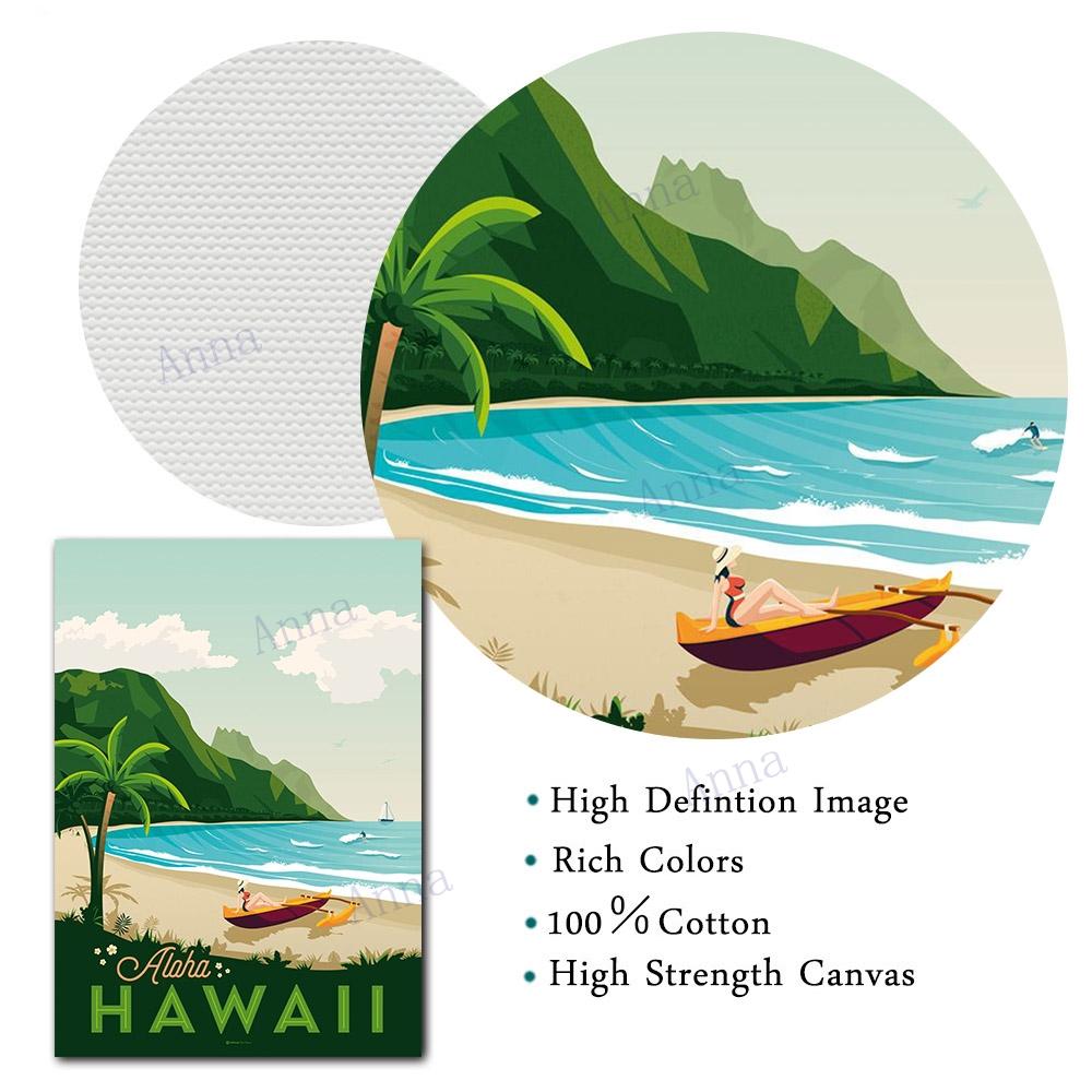New York Boston Hawaii Lake Tahoe Chicago Travel Poster Wall Art Print Canvas Painting Nordic Posters and Prints Wall Pictures
