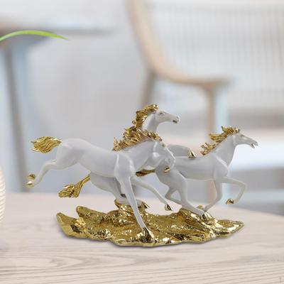 Horse Statue Animal Sculpture Artwork Craft Collection Desktop Decoration Resin Figurine for