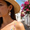 Boho Starfish Dangle Earrings for Women Gold Color Starfish Shell Metal Earring Summer Beach Party Vacation Charm Jewelry Gifts