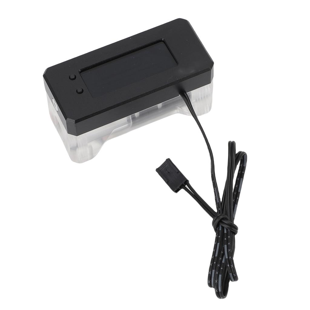 Water Cooling Flow Meter Alarm Multifunctional Aluminum Alloy and Acrylic High Temperature Low RPM Electronic Water
