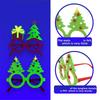 Novelties Funny Glasses,Christmas Glasses Frames Decorative Glasses Fluorescence Christmas Eyeglass Funny Christmas Glass