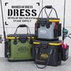 Micro Fishing Mesh 12L Waterproof Storage Container for Fishing and More [DRESS] Bucket, Black/Orange (with Pocket), Approx. Capacity, EVA,